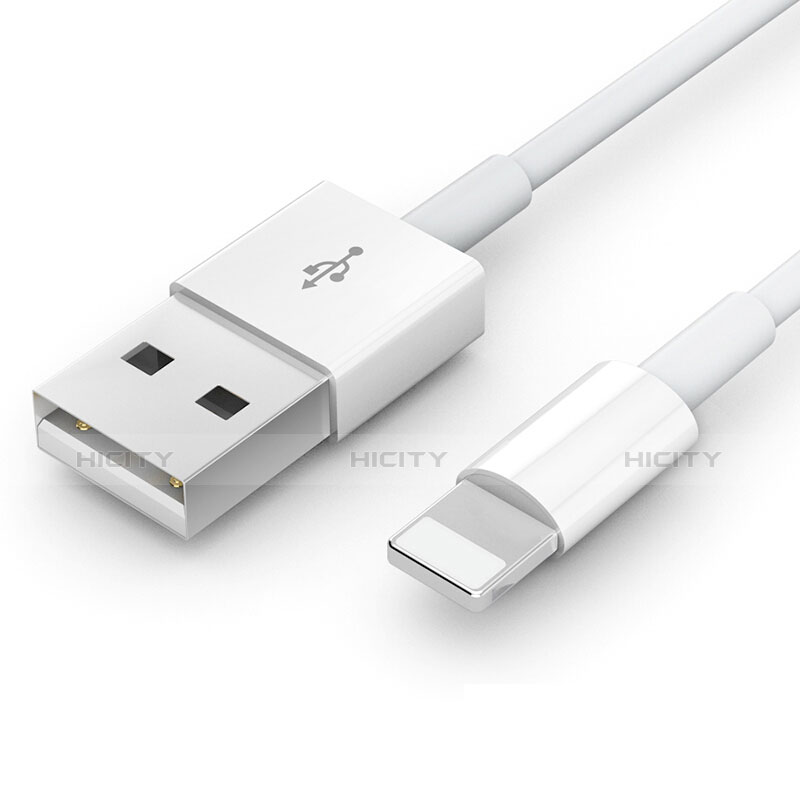 USB Ladekabel Kabel L09 für Apple iPhone 11 Pro Max Weiß Plus