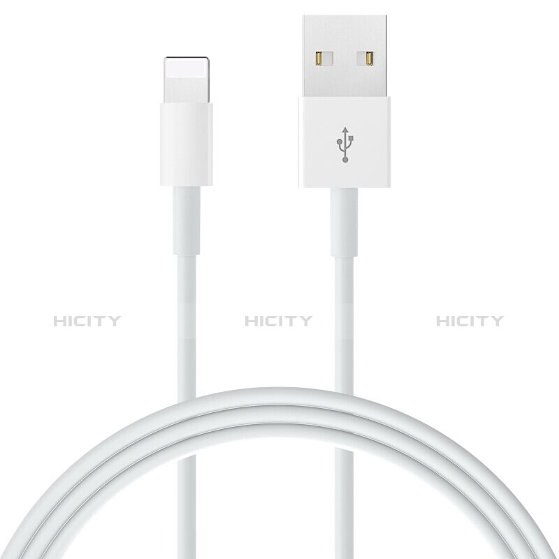 USB Ladekabel Kabel L09 für Apple iPhone 11 Pro Max Weiß groß