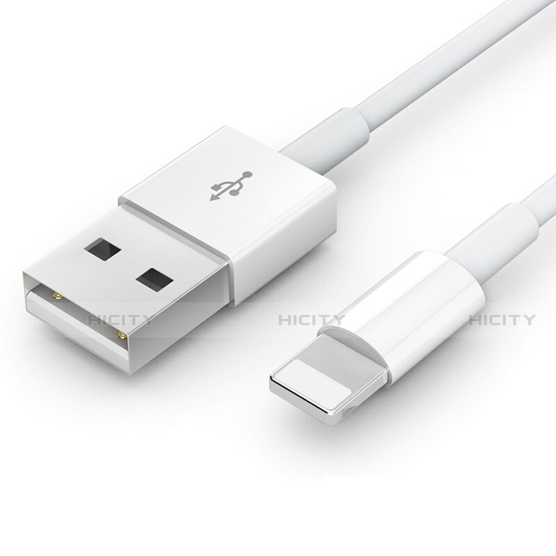 USB Ladekabel Kabel L09 für Apple iPhone 13 Pro Max Weiß Plus