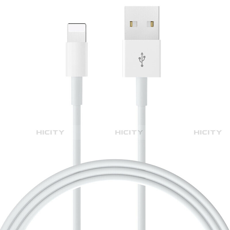 USB Ladekabel Kabel L09 für Apple iPhone SE3 (2022) Weiß groß