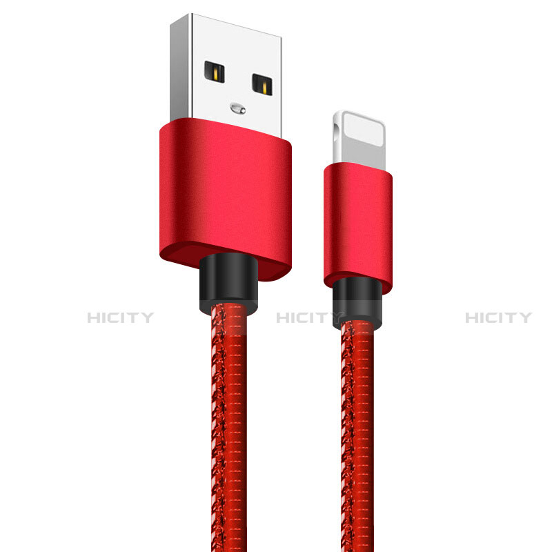 USB Ladekabel Kabel L11 für Apple iPhone 13 Pro Max Rot Plus