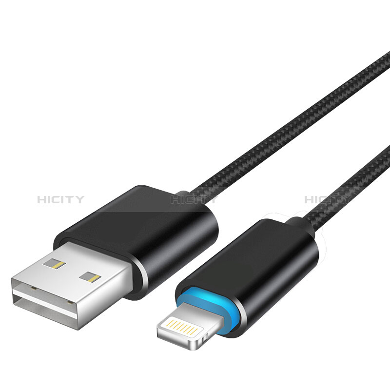 USB Ladekabel Kabel L13 für Apple New iPad 9.7 (2018) Schwarz groß