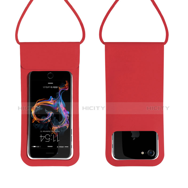 Wasserdicht Unterwasser Handy Schutzhülle Universal W06 Rot Plus