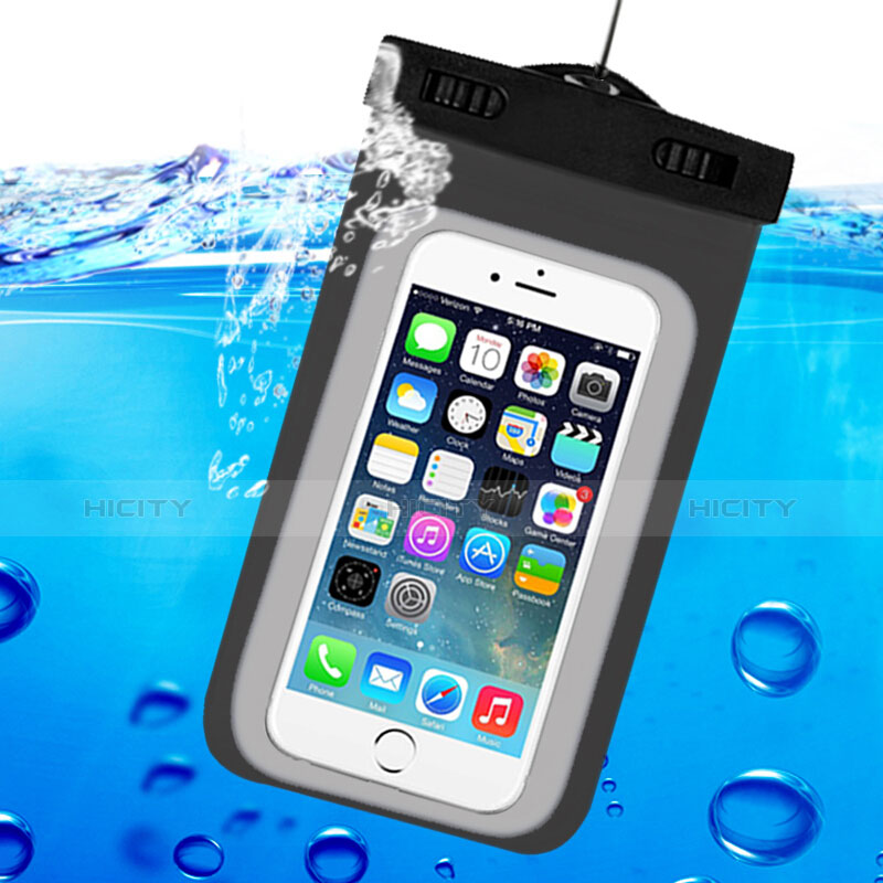 Wasserdicht Unterwasser Handy Tasche Universal W04 Schwarz groß