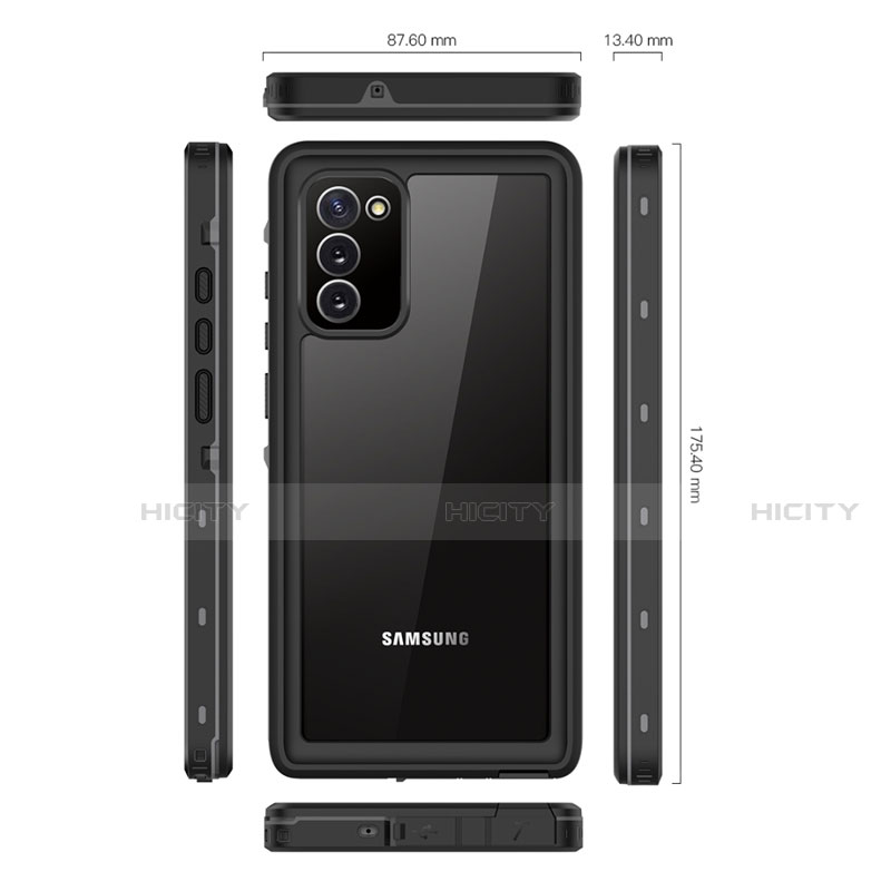 Wasserdicht Unterwasser Silikon Hülle Handyhülle und Kunststoff Waterproof Schutzhülle 360 Grad Ganzkörper Tasche für Samsung Galaxy Note 20 5G groß