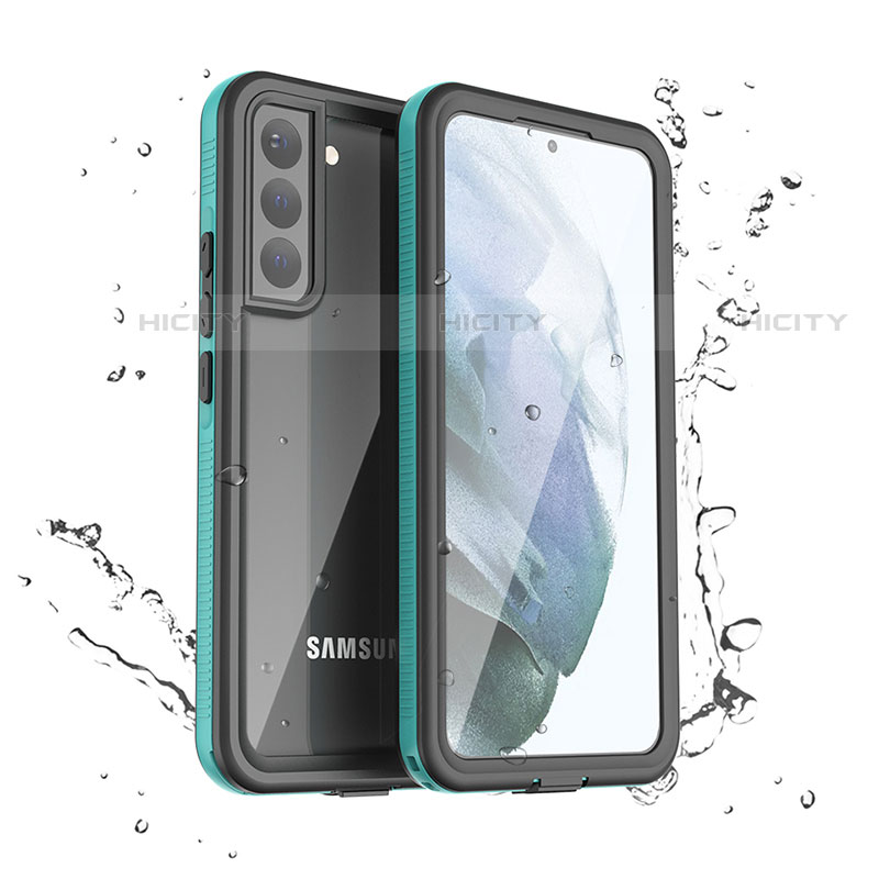 Wasserdicht Unterwasser Silikon Hülle Handyhülle und Kunststoff Waterproof Schutzhülle 360 Grad Ganzkörper Tasche für Samsung Galaxy S23 Plus 5G Grün