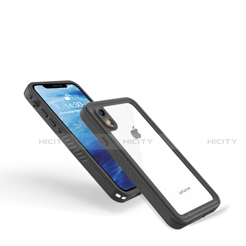 Wasserdicht Unterwasser Silikon Hülle Handyhülle und Kunststoff Waterproof Schutzhülle 360 Grad Tasche für Apple iPhone XR Schwarz
