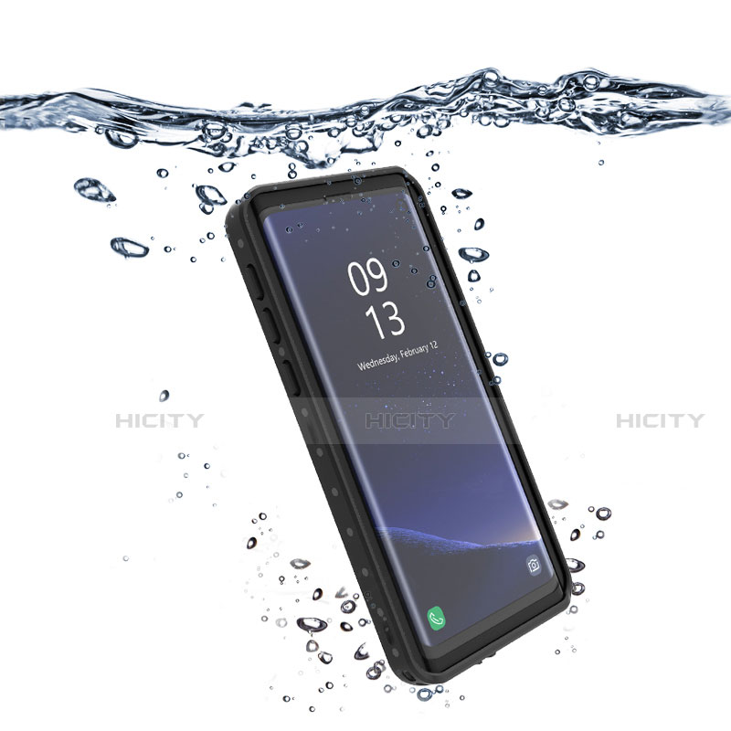 Wasserdicht Unterwasser Silikon Hülle Handyhülle und Kunststoff Waterproof Schutzhülle 360 Grad Tasche für Samsung Galaxy S10 Plus Schwarz
