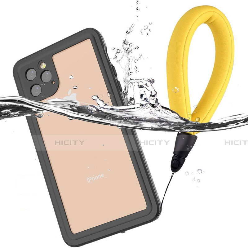 Wasserdicht Unterwasser Silikon Hülle Handyhülle und Kunststoff Waterproof Schutzhülle 360 Grad Tasche U01 für Apple iPhone 11 Pro Schwarz