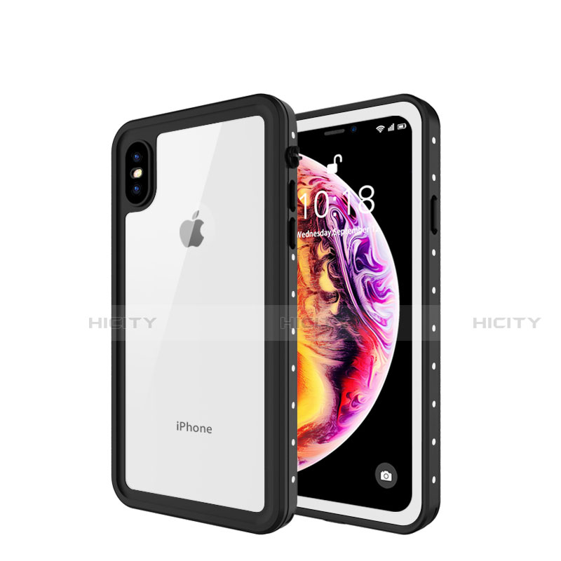 Wasserdicht Unterwasser Silikon Hülle Handyhülle und Kunststoff Waterproof Schutzhülle 360 Grad Tasche W01 für Apple iPhone Xs Max groß