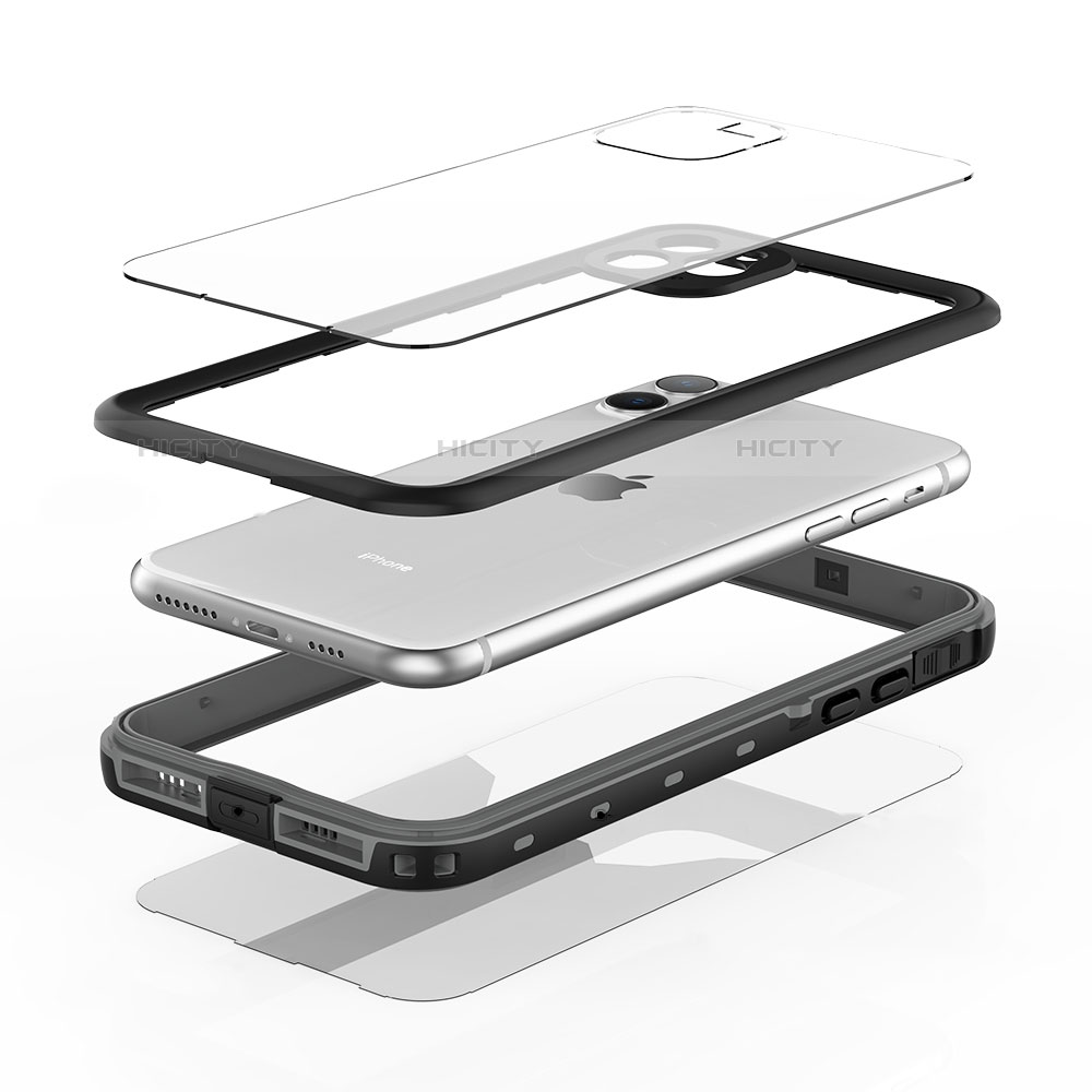 Wasserdicht Unterwasser Silikon Hülle Handyhülle und Kunststoff Waterproof Schutzhülle 360 Grad Tasche W04 für Apple iPhone 11 Pro Max groß