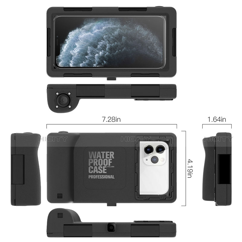Wasserdicht Unterwasser Silikon Hülle und Kunststoff Waterproof Schutzhülle Handyhülle 360 Grad Ganzkörper Tasche für Apple iPhone 11 groß
