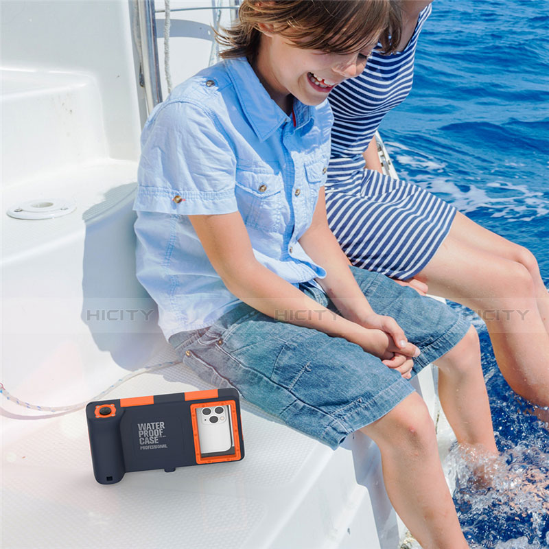 Wasserdicht Unterwasser Silikon Hülle und Kunststoff Waterproof Schutzhülle Handyhülle 360 Grad Ganzkörper Tasche für Apple iPhone 11 Pro Max groß