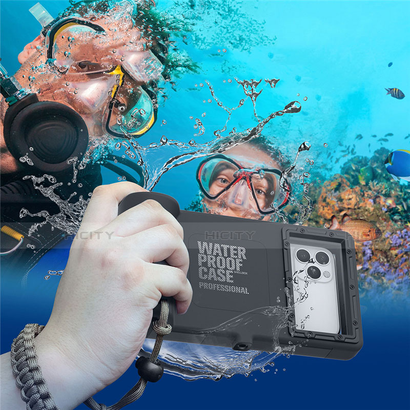 Wasserdicht Unterwasser Silikon Hülle und Kunststoff Waterproof Schutzhülle Handyhülle 360 Grad Ganzkörper Tasche für Apple iPhone 6 Plus groß