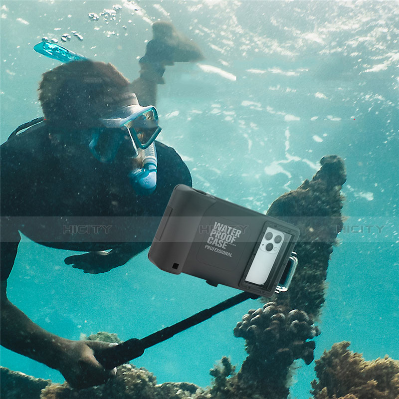 Wasserdicht Unterwasser Silikon Hülle und Kunststoff Waterproof Schutzhülle Handyhülle 360 Grad Ganzkörper Tasche für Apple iPhone SE (2020) groß